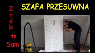 Szafa przesuwna na poddaszu ze skosami DIY sliding wardrobe [upl. by Auqinot]