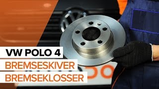 Hvordan bytte Bak Bremseskiver og Bak bremseklosser på VW POLO 4 BRUKSANVISNING  AUTODOC [upl. by Eatnohs]