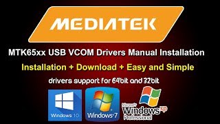 How to Download Mediatek USB VCOM Driver for all Windows Xp7810 64Bit amp 32Bit [upl. by Halyk]