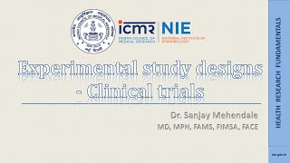 Experimental study designs Clinical trials [upl. by Tristram16]