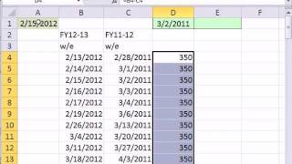 Excel Magic Trick 870 VLOOKUP A Date and Pattern To Simplify Formula [upl. by Howes]