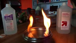 Burn Test  91 Isopropyl alcohol vs 70 Isopropyl alcohol as Fire Dance Fuel [upl. by Johan]