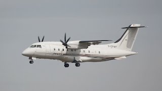 Private Wings Dornier 328110 DCPWF arrival at Munich Airport Landung Flughafen München [upl. by Sharpe]