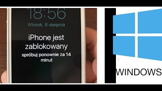 iPhone jest zablokowany połącz z itunes na WINDOWS  jak odblokować iPhona na WINDOWS  brak kodu [upl. by Winters259]