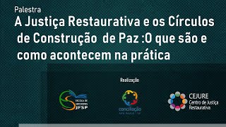 Palestra  A Justiça Restaurativa e Os Círculos de Construção de Paz [upl. by Bremble38]