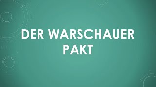 Der Warschauer Pakt einfach und kurz erklärt [upl. by Accebber476]