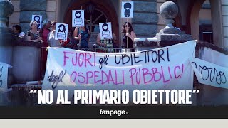 quotFuori gli obiettori dagli ospedali pubbliciquot la protesta di Non una di meno al San Camillo [upl. by Justen951]