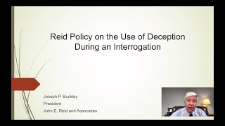 Reid Policy on the Use of Deception During an Interrogation [upl. by Amilah]