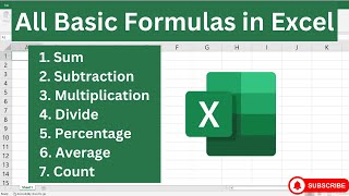 All Basic Formulas and Functions of Excel you must know  Basic Formulas in Excel  Urdu  Hindi [upl. by Akinam426]