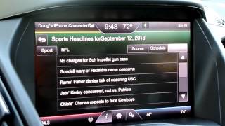 Sirius XM Travel Link Sports Info in a 2014 Ford Escape [upl. by Edahsalof]