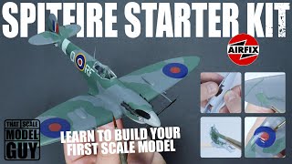 How to start building and painting Scale Models  Airfix Spitfire starter kit  For Beginners [upl. by Blasien9]