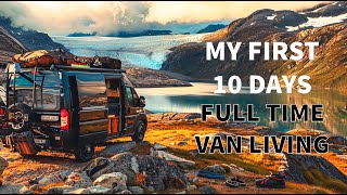 My First 10 Days Full Time Van Life Living What Vanlife Alone is Actually Like Cozy Rain Camping [upl. by Arramas]