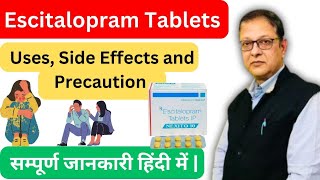 Escitalopram Tablets IP 10 Mg in Hindi  Uses Side Effects and All Details [upl. by Eurydice]