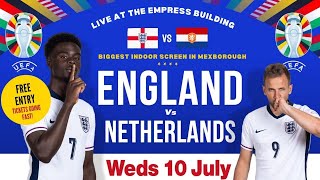 ENGLAND V NETHERLANDS BIG SCREEN EURO 2024 [upl. by Nyladgam]