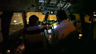 Посадка Ил96 в Шереметьево  Ilyushin Il96 Landing at UUEE Cockpit view [upl. by Parfitt476]