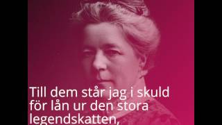 Selma Lagerlöfs tal vid Nobelbanketten 1909 [upl. by Arodal]