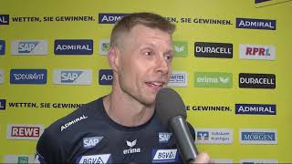 Gudjon Valur Sigurdsson nach dem LöwenSieg über Göppingen [upl. by Anaele]