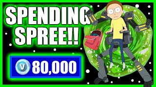 SPENDING 80000 VBucks in FORTNITE Spending Spree 25 [upl. by Sartin]