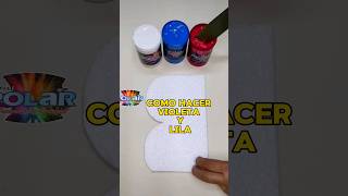 Combinación de colores para hacer violeta y lila 👆🏼 art pintura creative [upl. by Suollecram]