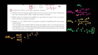 MICROECONOMICS I How To Calculate Marginal Rate Of Substitution In CobbDouglas Function [upl. by Phedra]