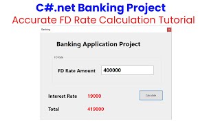 Cnet Banking Project Accurate FD Rate Calculation Tutorial [upl. by Particia608]