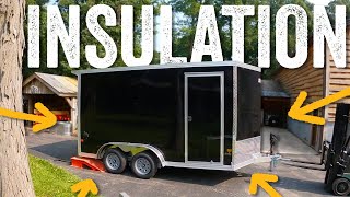 Enclosed Trailer Camper Conversion  Insulation [upl. by Ynatirb192]