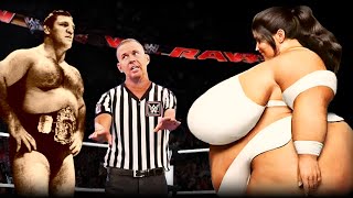 Wwe 2k24 New matches  WWE Legend Bruno Sammartino vs Sumo girl [upl. by Keelin53]