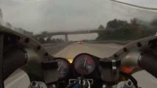 Kawasaki ZXR 750  German Autobahn  Top speed run [upl. by Garrison]