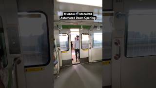 Mumbai 🚝MonoRail Automated Doors Opening [upl. by Nahguav]