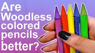 ARE WOODLESS COLORED PENCILS BETTER THAN REGULAR [upl. by Ynohtnaed]