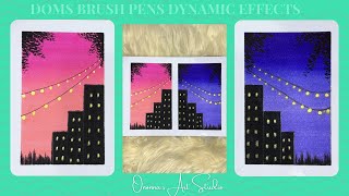 DOMS brush pen painting in 2 shades TUTORIAL ononnasartstudio [upl. by Nnylkcaj60]