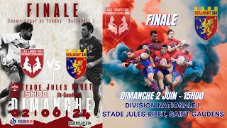 Finale DN1 rugby à XIII PamiersVernajoul XIII  Réalmont XIII [upl. by Nnylahs783]