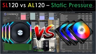 Lian Li SL120 VS AL120  Static Pressure [upl. by Jed]