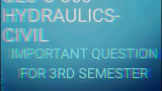 Hydraulics important questions  C303  C20  C23  C16 [upl. by Yrogiarc]