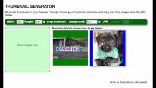 Thumbnail generator in HTML5 canvas with drag and drop [upl. by Blodget]