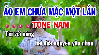 Karaoke Áo Em Chưa Mặc Một Lần Tone Nam  Dm  Nhạc Sống Tuấn Cò [upl. by Doomham]