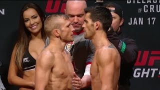 TJ Dillashaw vs Dominick Cruz  WeighIn  UFC ON FOX [upl. by Ysdnyl]