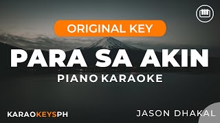 Para Sa Akin  Jason Dhakal Slow Piano Karaoke [upl. by Yecad208]