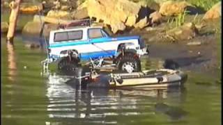 Rc Scale Proline Blazer launching inflate boat on trailer [upl. by Adieren]