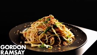 Spaghetti with Chilli Sardines amp Oregano  Gordon Ramsay [upl. by Jolenta244]