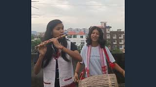 ন নৈ চাপৰি বিহু হুচৰি  No noi sapori bihu song flute cover by supriya gogoi and nikumoni kalita [upl. by Airetahs]