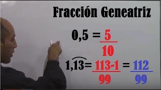 Fracción Generatriz Explicación Completa Decimal limitado periódico puro y periódico mixto [upl. by Rafaelia]