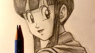 ASMR  Pencil Drawing 14  Dragon Ball ChiChi Request [upl. by Toffic]