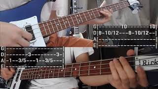 ObLaLi ObLaDa TUTORIAL COVER The BeatlesORIGINAL BASS TABS [upl. by Nnylarac]