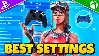 NEW BEST Controller SETTINGS  Sensitivity in Chapter 5 Fortnite Tutorial [upl. by Drofnelg]