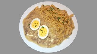 Omáčka s hlívou ústřičnou s těstovinou a vajíčkem recept [upl. by Yentirb631]