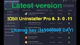 Latest version IObit Uninstaller Pro 8 3 0 11 Patch License key 365000000 DAY [upl. by Larena]