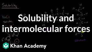 Solubility and intermolecular forces  AP Chemistry  Khan Academy [upl. by Aihsekel]