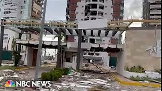 Scenes of Hurricane Otis devastation from the 21st floor of an Acapulco hotel [upl. by Reitrac]