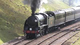 Bluebell Railway steam power in the Spring with Flying Scotsman [upl. by Dearr732]